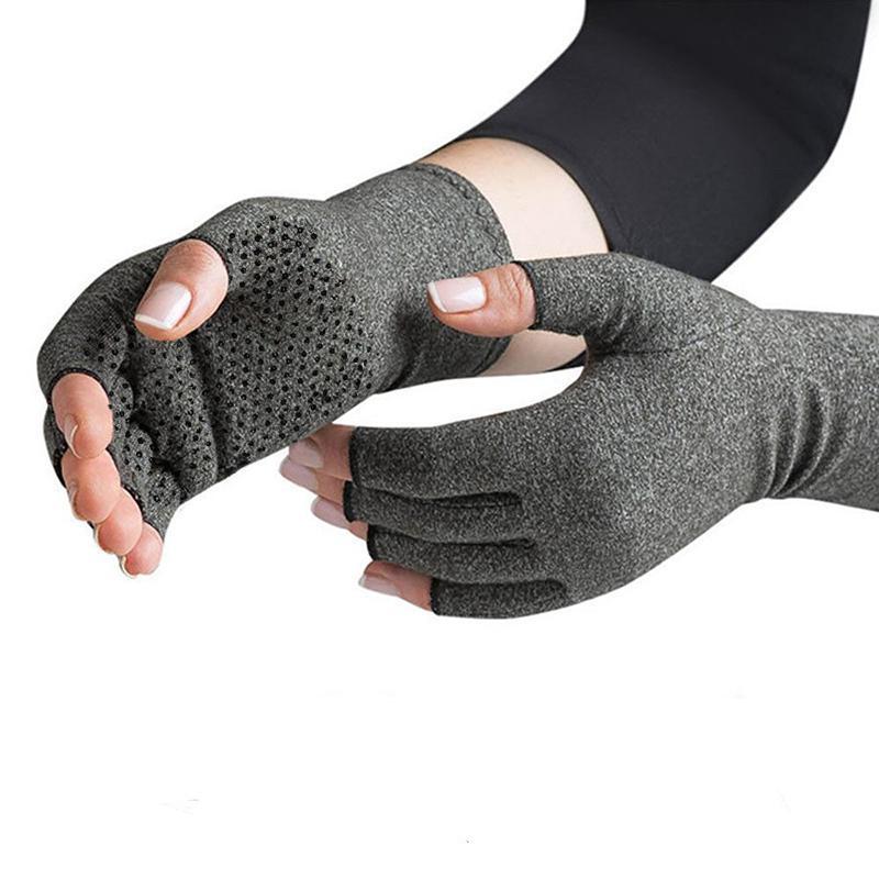 Silicone anti-skid joint hemp half-finish therapeutic gloves Anti-edema heal rehabilitation gloves