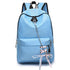 17L Outdoor Travel Backpack Waterproof Nylon School Rucksack Girls Women Bag With Headphone Jack