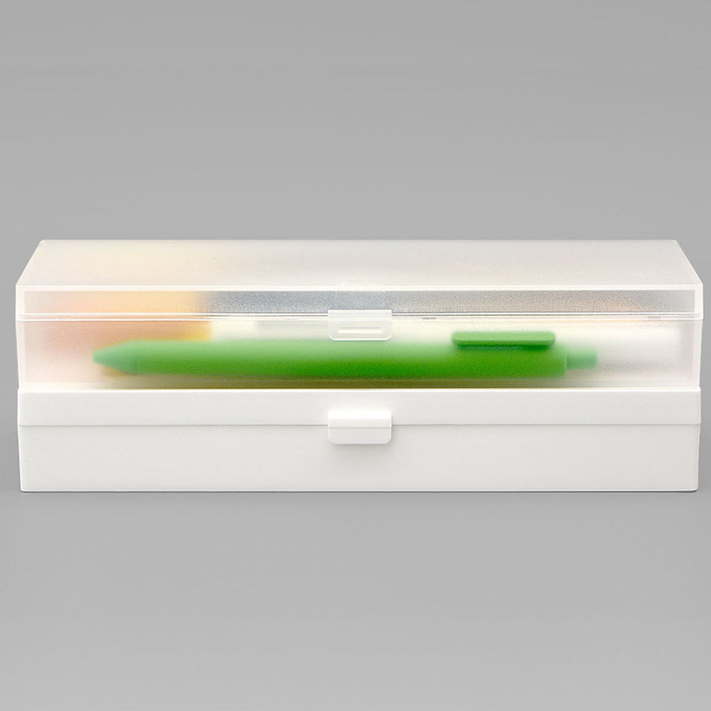 2pcs Xiaomi Stationery Pen Box 195 x 72 x 30 mm Solid Color Transparent PP Plastic Pencil Case 