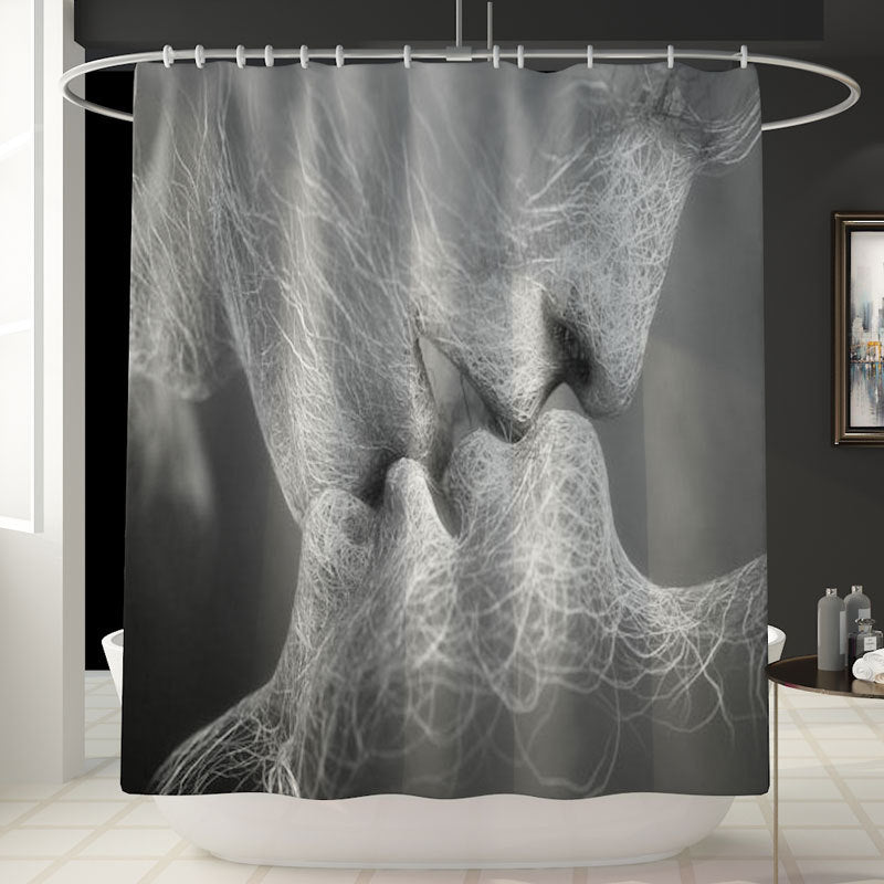 Bathroom Nordic simplicity Shower Curtain Waterproof Toilet Cover Mat Non-Slip Bathroom Rug Set for Bathroom Decor