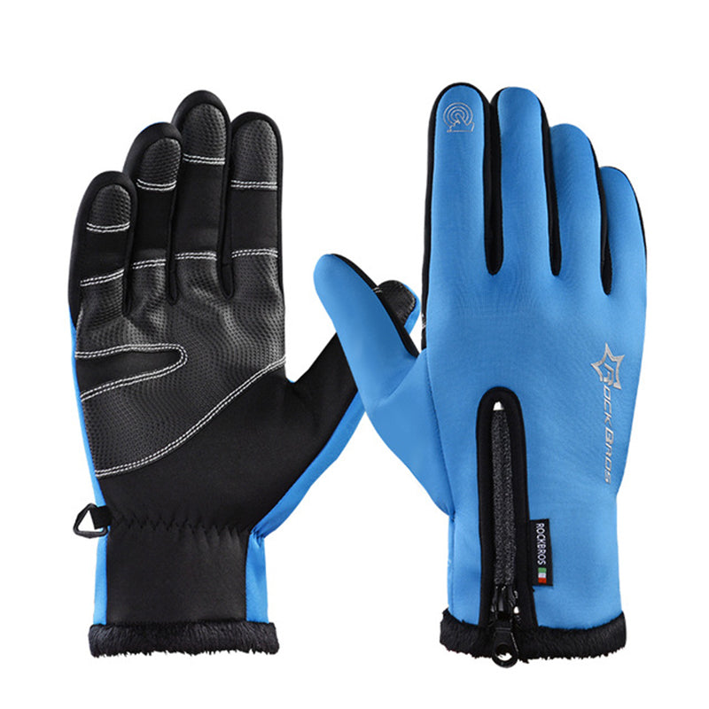 ROCKBROS Cycling Bicycle Thermal Gloves Warmproof Winter Warm Glove Antislip Waterproof Sports Glove