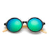 Unisex Vintage Retro Round UV400 Sunglasses Handmade Bamboo Leg Shades Eyewear Glasses