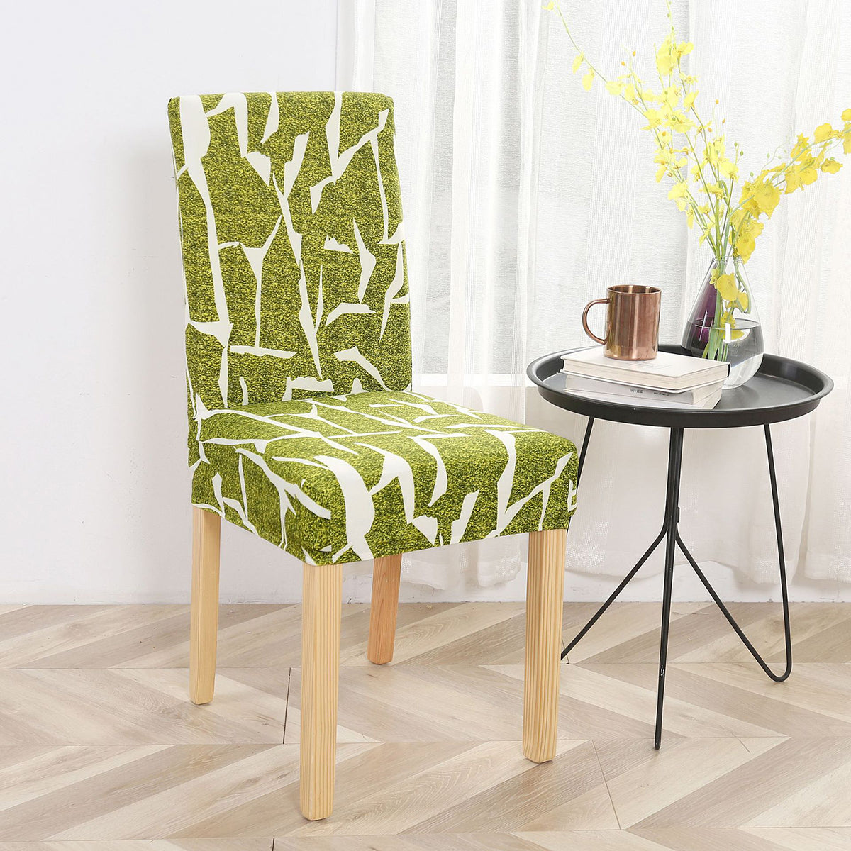 Universal Chair Covers Printing Floral Stretch Spandex Chair Protector Slip