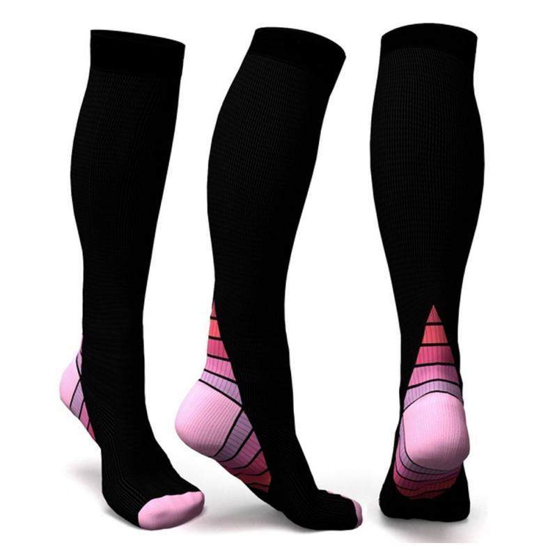 Knee High Stocking Sport Football Socks Leg Support Stretch Compression Socks Active School Team Socks