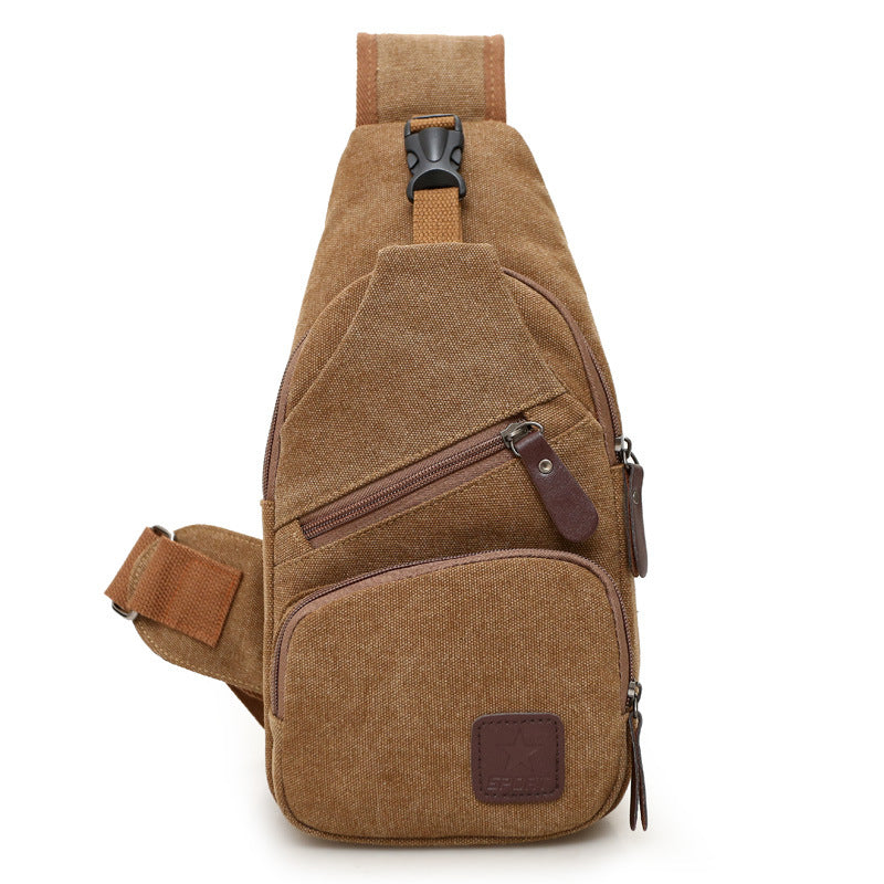Manufacturers selling new canvas bag chest casual Shoulder Messenger Bag chest bag men tide Bag Small Backpack Bag