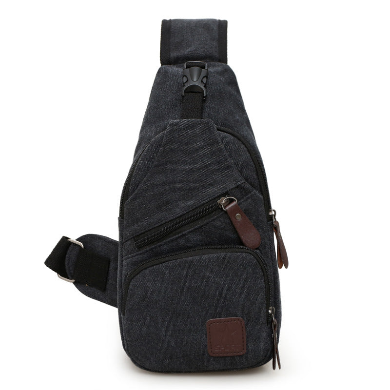 Manufacturers selling new canvas bag chest casual Shoulder Messenger Bag chest bag men tide Bag Small Backpack Bag