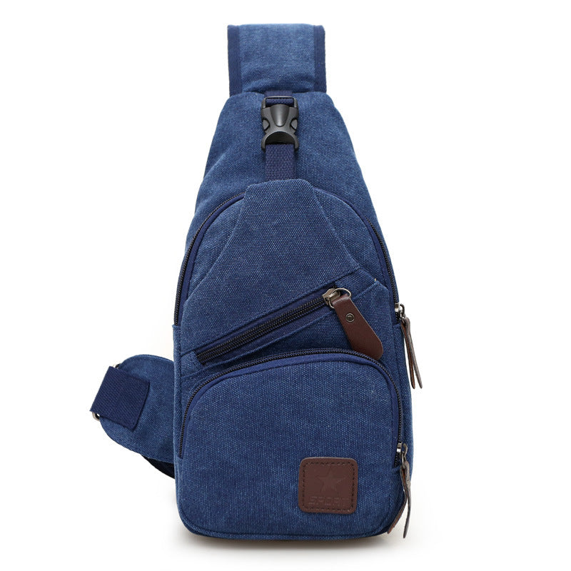 Manufacturers selling new canvas bag chest casual Shoulder Messenger Bag chest bag men tide Bag Small Backpack Bag