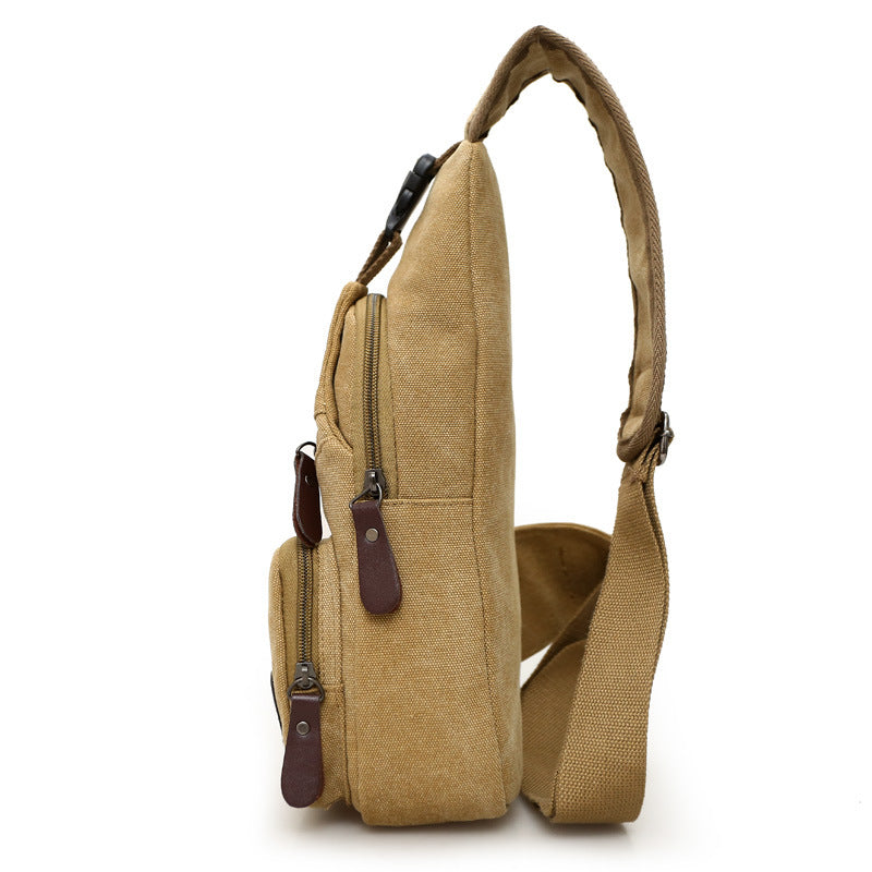 Manufacturers selling new canvas bag chest casual Shoulder Messenger Bag chest bag men tide Bag Small Backpack Bag