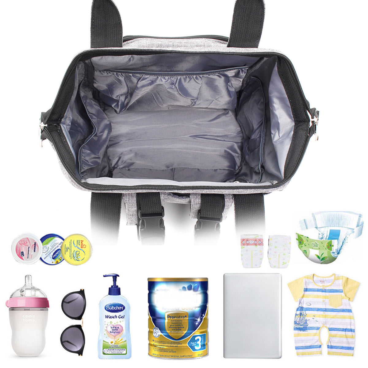 37L Outdoor Travel Mummy Bag Backpack Baby Nursing Diaper Handbag