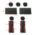 Universal Polyester Car Seat Cover Protector Full Set Front Back Headrest Red+Black