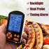 Outdoor BBQ Cooking Digital LCD Remote Thermometer with Built-in Timer Alarm AAA Battery