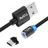 TOPK R-Line2 Reversible Micro USB LED Magnetic Braided Fast Charging Data Cable 1M For Phone Tablet