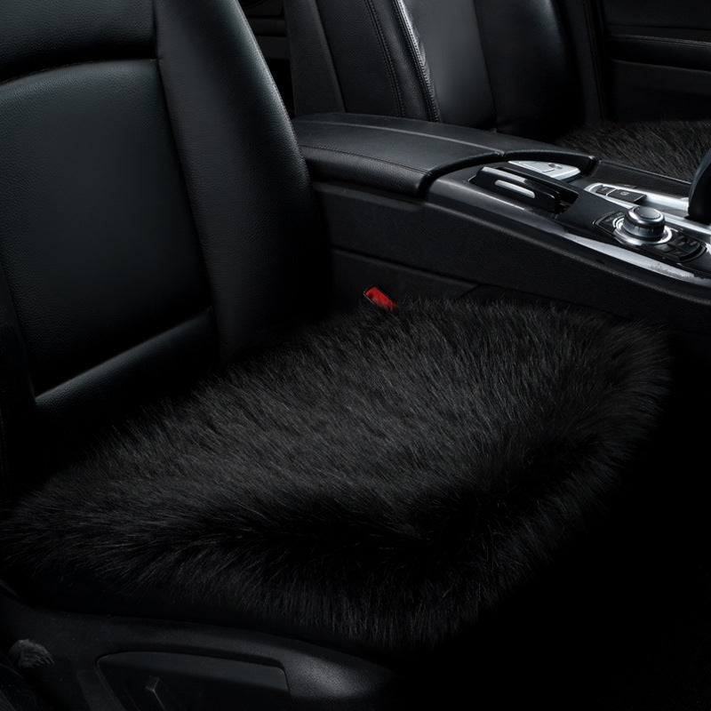 Simple Solid Color  Plush Car Seat Cushion