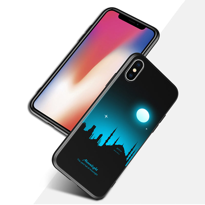 Bakeey 3D Night Luminous Protective Case For iPhone X