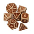 7Pcs Woodmade Polyhedral Dices Set Role Playing Game Dice Gadget for Dungeons Dragon Games Gift