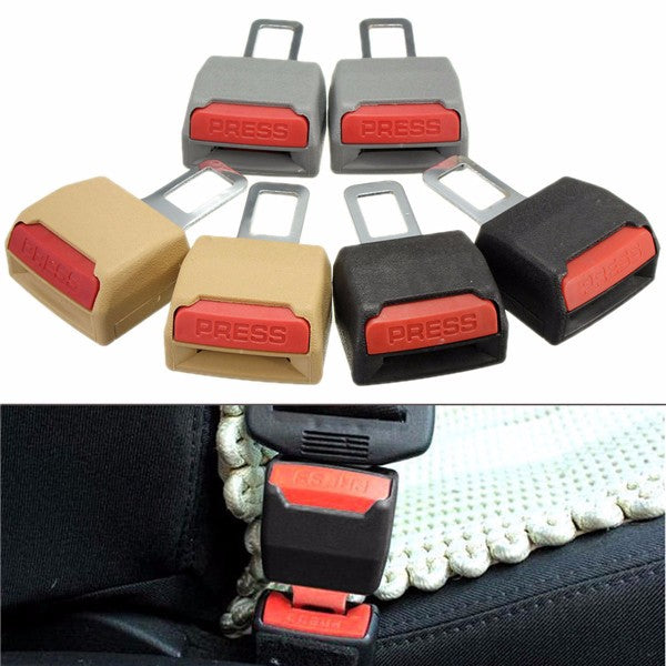 1 Pair Universal Replacement Car Safety Seat Belt Extender Support Clip Buckle 