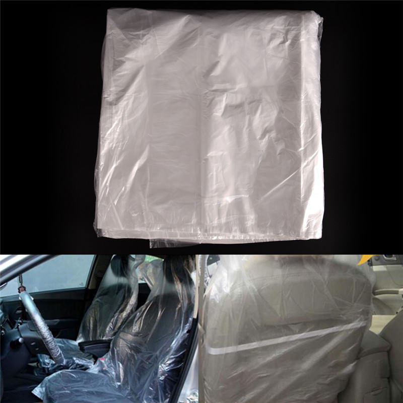 Automobile plastic dustproof disposable seat cover