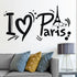 Honana I Love Paris Eiffel Tower Wall Sticker Home Decoration Black Adhesive PVC Decal Waterproof Vinyl Wallpaper Removable Wall Sticker Vinyl Art Mural Decoration Stickers