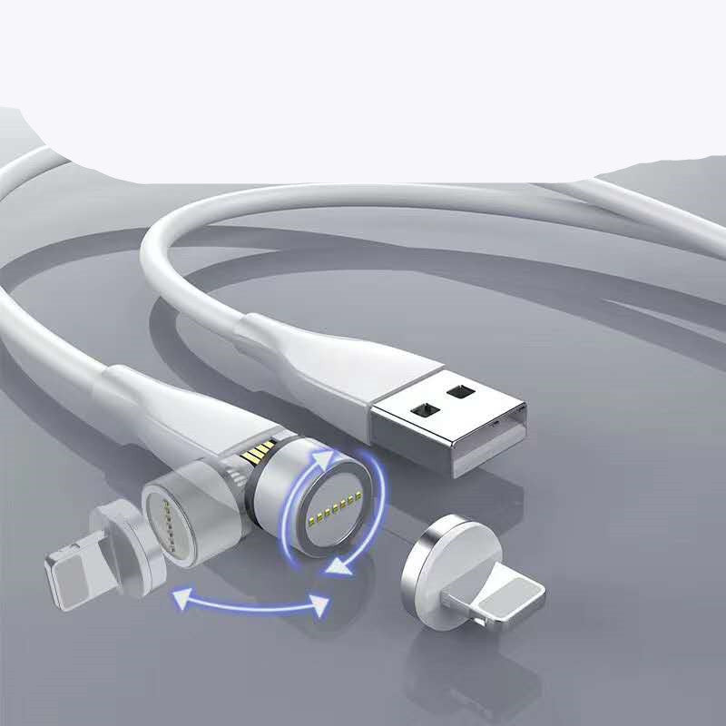 Three In One Data Cable 540 Degree Rotation Spherical Magnetic Charging