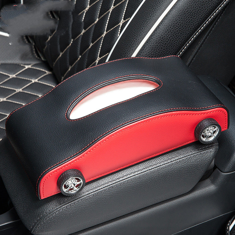 Car Tissue Box Car Interior Supplies Multifunctional Creative Temporary Stop Sign