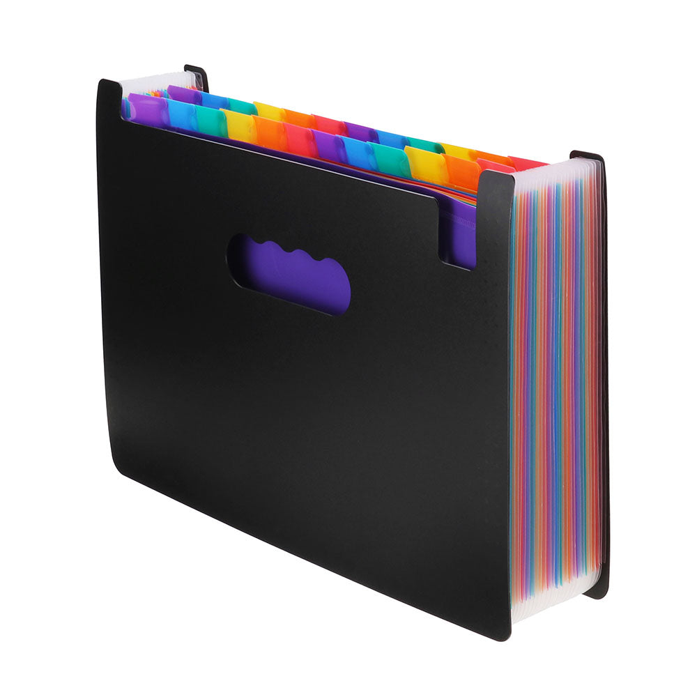 New 24 Pockets Expanding File Folder Portable Accordion File Folder A4 Expandable Business File Folder
