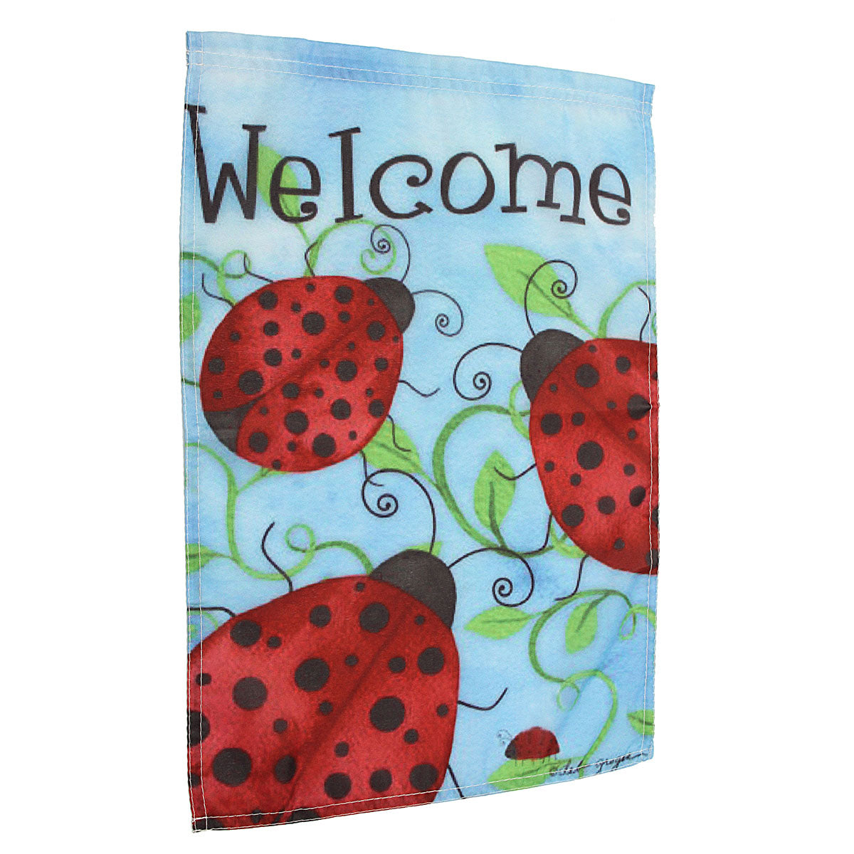 12"x18'' Ladybirds Welcome Garden Flags Yard Banner Holiday House Decorations