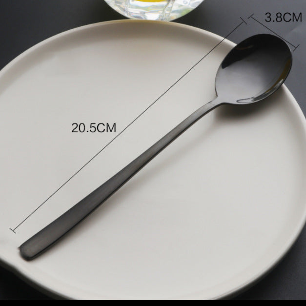Korean style spoon stainless steel household long handle spoon