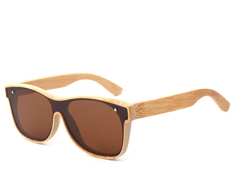 Unisex Full Bamboo Frame Polarized Sunglasses UV400