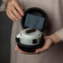 Ceramic One Pot And Two Cups Portable Outdoor Tea Making Travel Kung Fu Tea Set