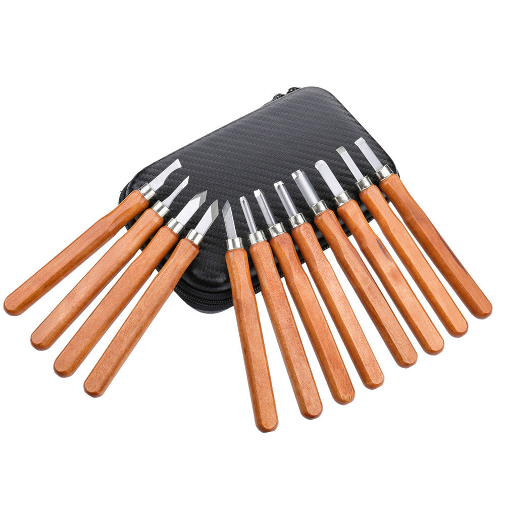 12pcs Engraving Carving Cutter Wood Carving Tool with Whetstone for Handmade DIY Art Craft Tools Kit