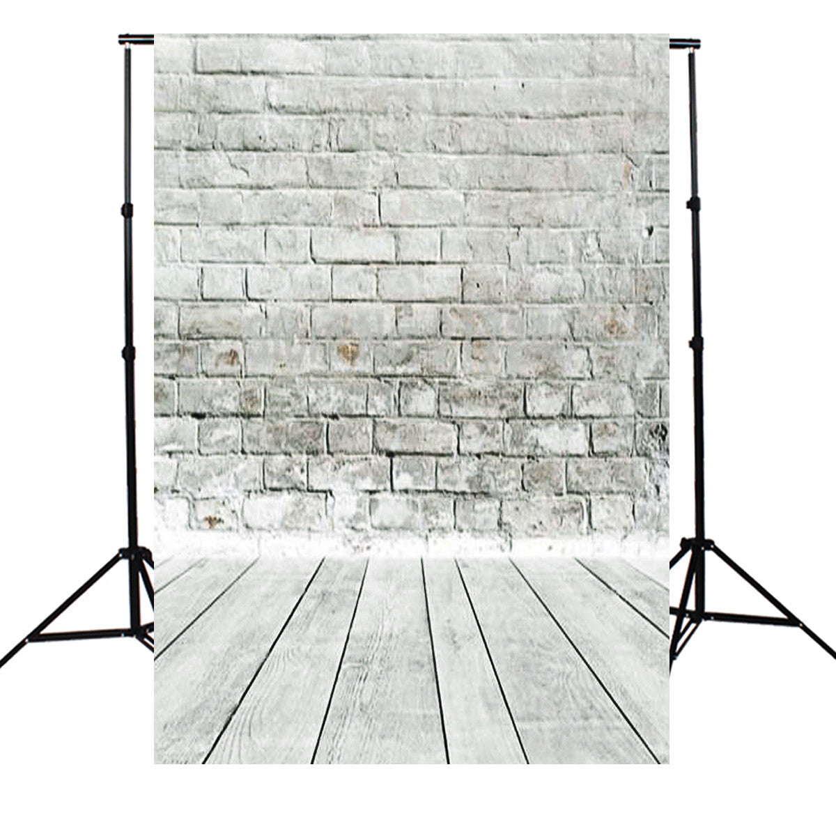 5x7ft White Gray Brick Wall floor Photography Background Backdrop Photo Studio