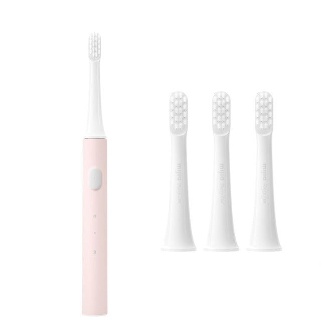 XIAOMI Mijia T100 Pink Sonic Electric Toothbrush Set Deep Cleaning Oral Care Tooth Brush With 3 Replacement Heads