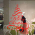 3D Merry Christmas Removable Waterproof PVC Wall Decor Sticker Happy New Year Shop Window Home Decal Glass Wall Window Decor Sticker for Home Festival Party Decorations