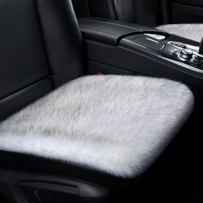 Simple Solid Color  Plush Car Seat Cushion