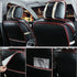 Black PU Leather Full Surround Car Seat Cover Cushion Front & Rear Set Fit for 5 Seat Car