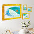 Lovely Cartoon Whale Watch Frame Kids Room Decorated Warm Wall Stickers 50*70CM