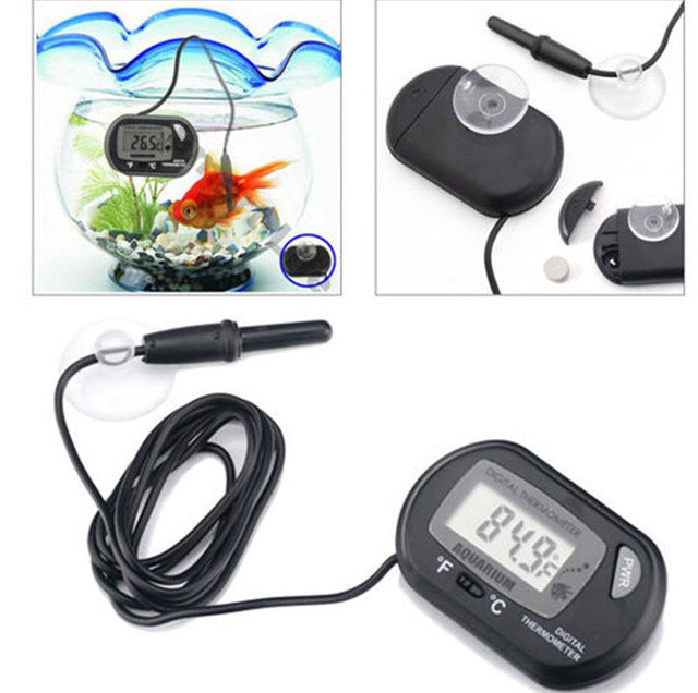 Fish tank suction cup thermometer