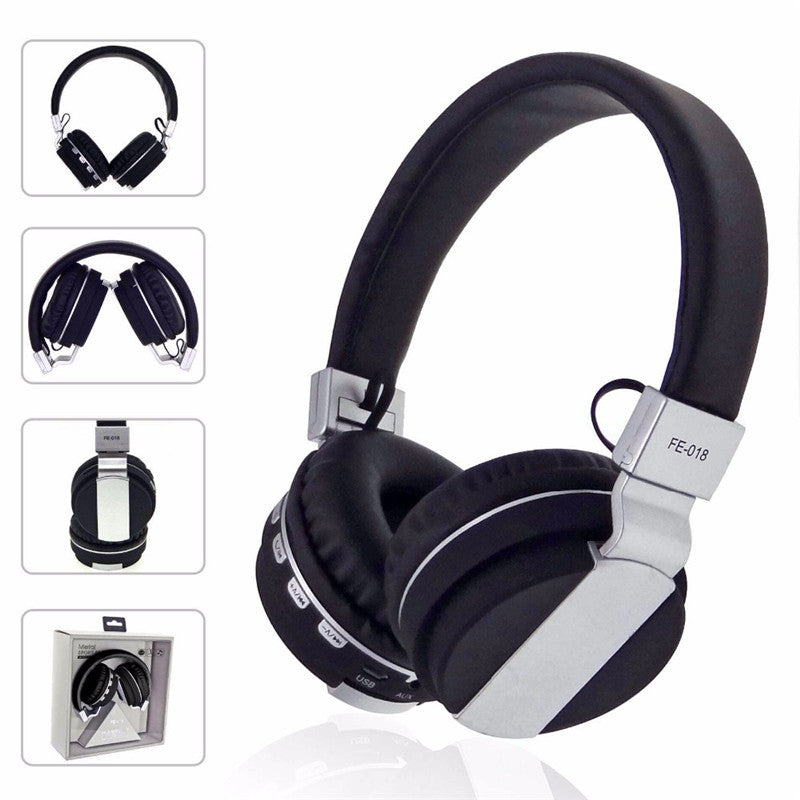 FE-018 Portable Foldable FM Radio 3.5mm NFC bluetooth Headphone Headset with Mic for Mobile Phone