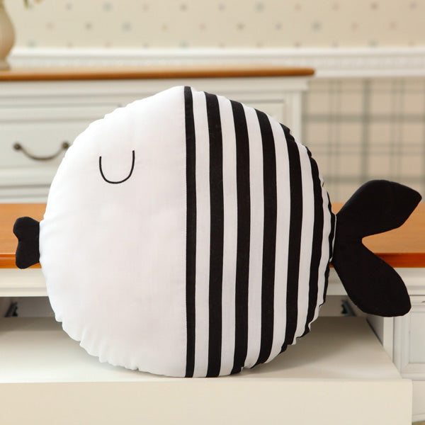 Cute Dot Stripe Kiss Fish Throw Pillow Cotton Cloth Sofa Car Bedding Cushion Home Decoration