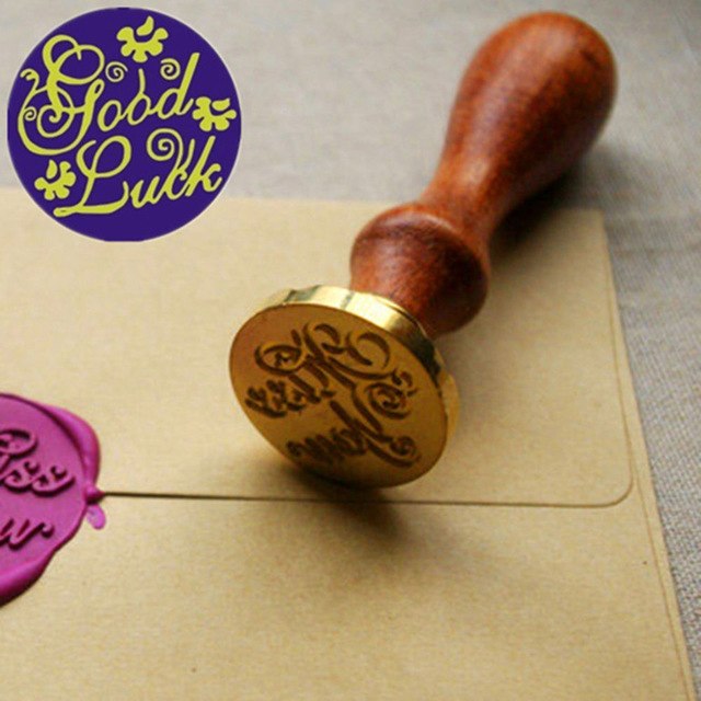 Unique Wood Handle Wax Seal Stamp Wedding Custom Greetings Envelope Seal Scrapbooking Alphabet Gift Seal Stick