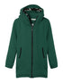 Slim Velvet Patchwork Pocket Long Zipper Hood Coat