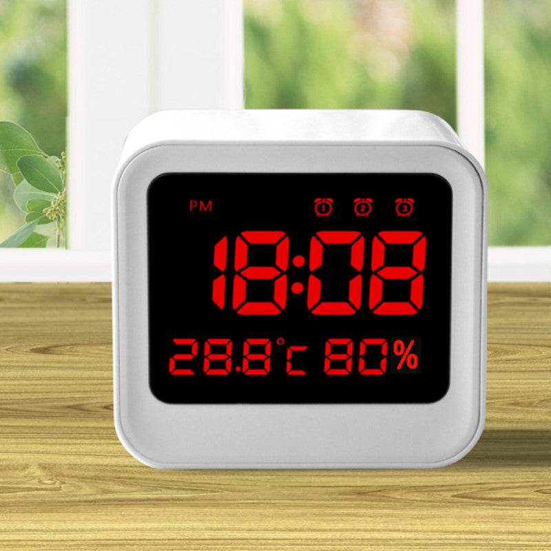 Loskii HC-20 Digital High Accuracy Thermometer Hygrometer Alarm Clock with LCD Screen Display