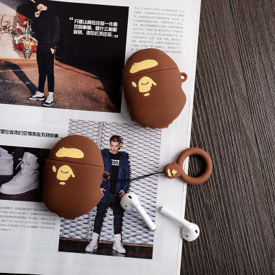 Silicone earphone case with protective ring