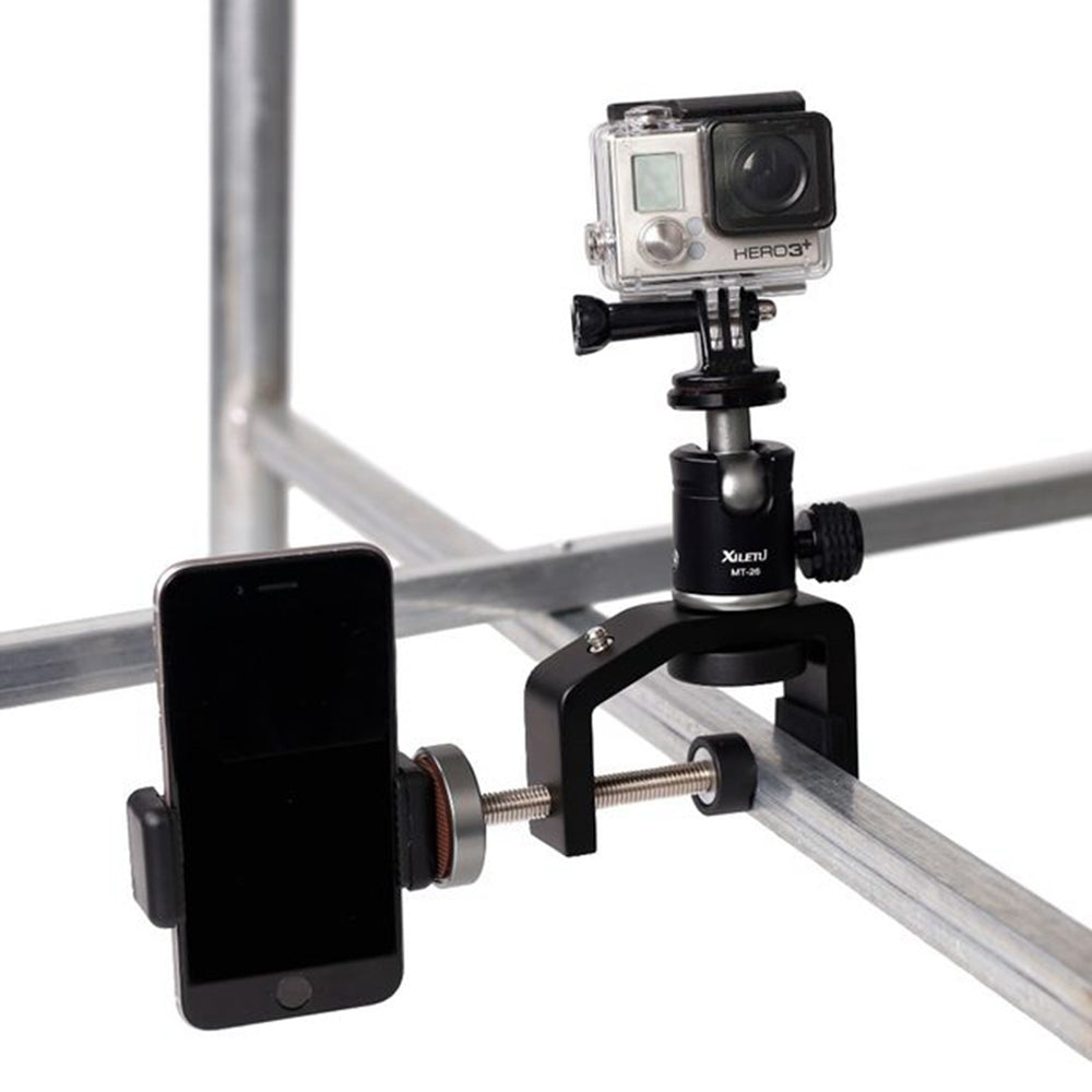 Xiletu TC-50 Outdoor Multifunction C Clip Tripod Ball Head Base Fixture Clamp
