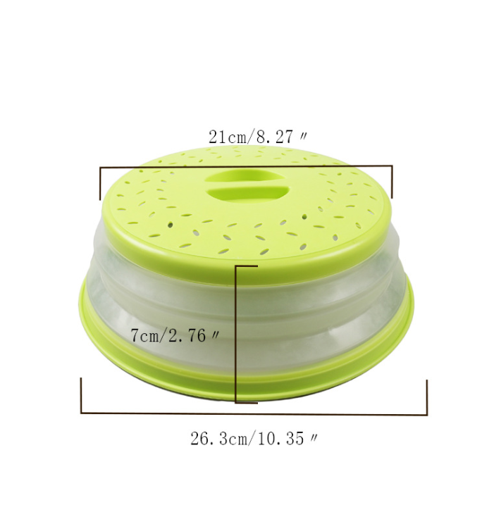 Dual-use foldable plastic microwave cover