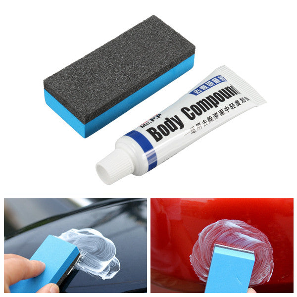 Car Body Compound Scratch Repair Wax Paint Scar Remover Paste With Sponge Brush 