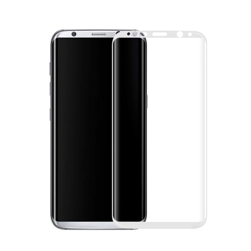 3D Arc Edge Colored Full Screen Cover Tempered Glass Screen Protector For Samsung Galaxy S8 Plus