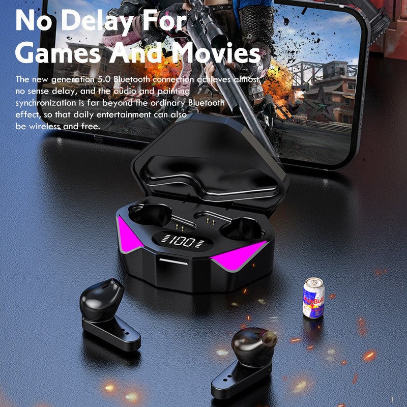 Wireless Gaming Headphones No Delay Noise Reduction Bluetooth Earphones HIFI Sound E-Sport Game Headset With Mic