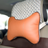 Automobile leather headrest neck protection pillow