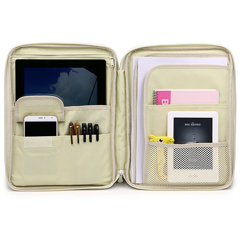 Multifunction Large Capacity A4 File Zipper Bag Zipper Package Conference Briefcase Package Tablet Computer Package Stationery  Bag  School Supplies Office Supplies